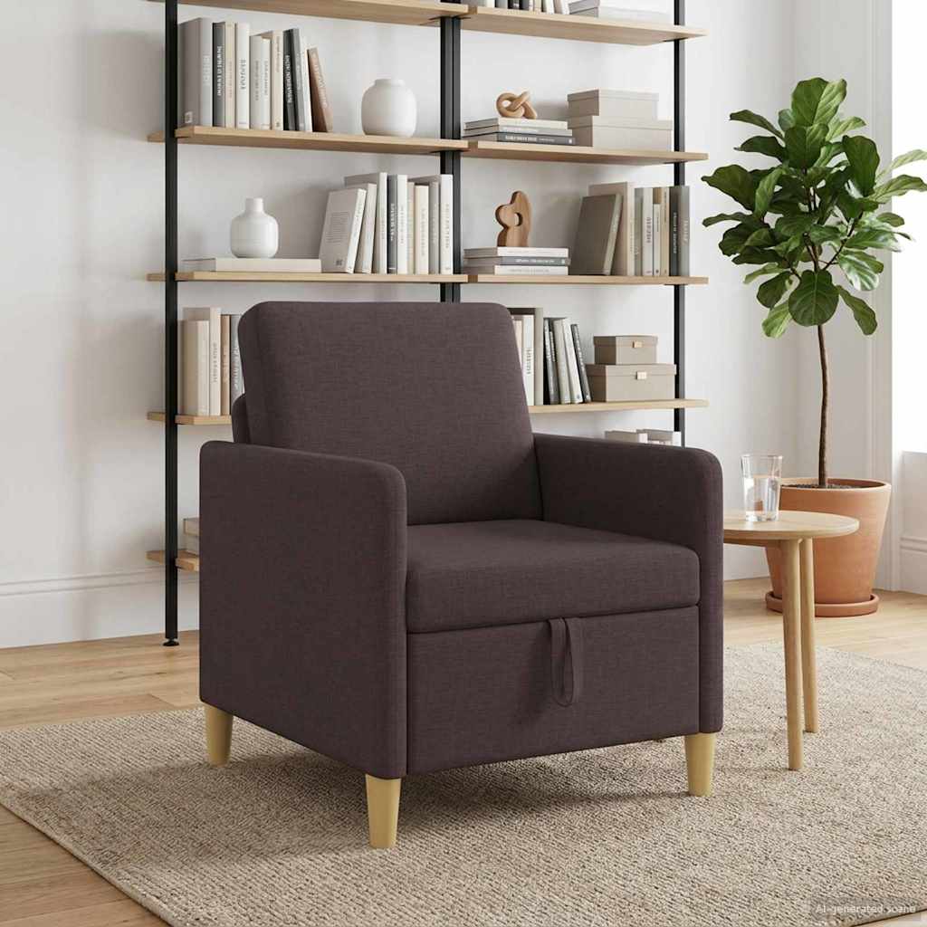 Bank met opslag Donkerbruin 72 x 78 x 87 cm Polyester is nu te koop bij PeponiXL, paradijselijk wonen!