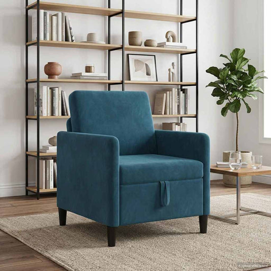 Bank met opslag Blauw 72 x 78 x 87 cm Polyester is nu te koop bij PeponiXL, paradijselijk wonen!