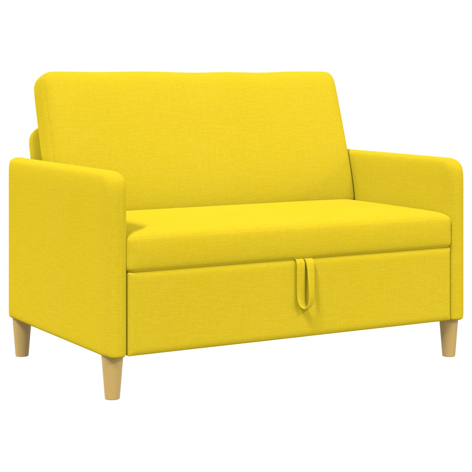 Bank met opslag Lichtgeel 122 x 78 x 87 cm Polyester is nu te koop bij PeponiXL, paradijselijk wonen!