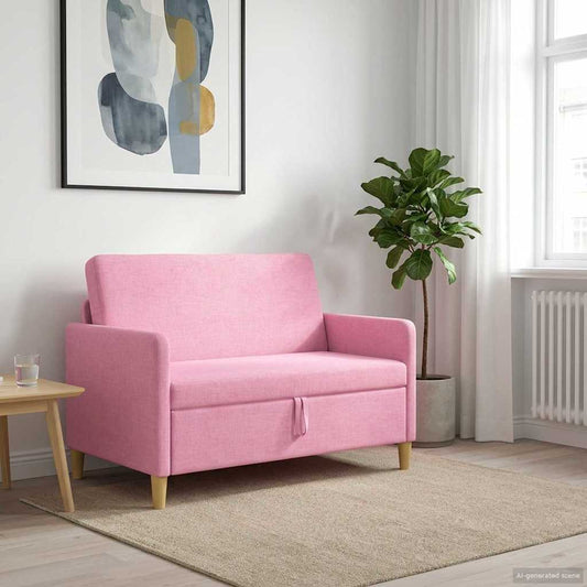 Bank met opslag Roze 122 x 78 x 87 cm Polyester is nu te koop bij PeponiXL, paradijselijk wonen!
