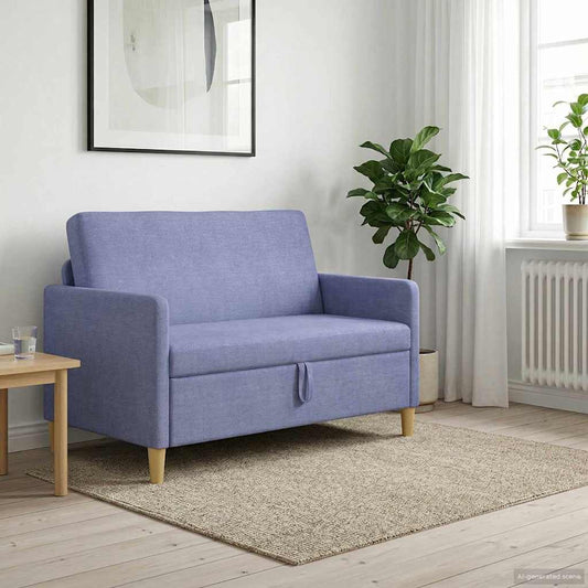 Bank met opslag Jeans Blauw 122 x 78 x 87 cm Polyester is nu te koop bij PeponiXL, paradijselijk wonen!
