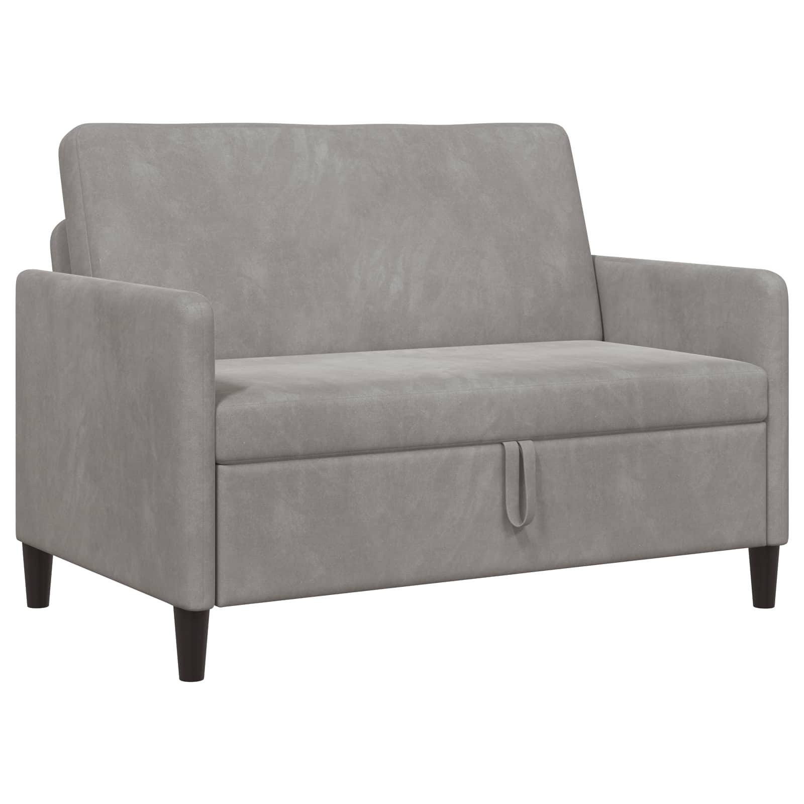 Bank met opslag Lichtgrijs 122 x 78 x 87 cm Polyester is nu te koop bij PeponiXL, paradijselijk wonen!