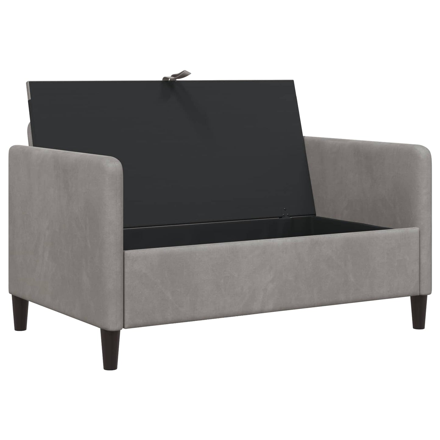 Bank met opslag Lichtgrijs 122 x 78 x 87 cm Polyester is nu te koop bij PeponiXL, paradijselijk wonen!
