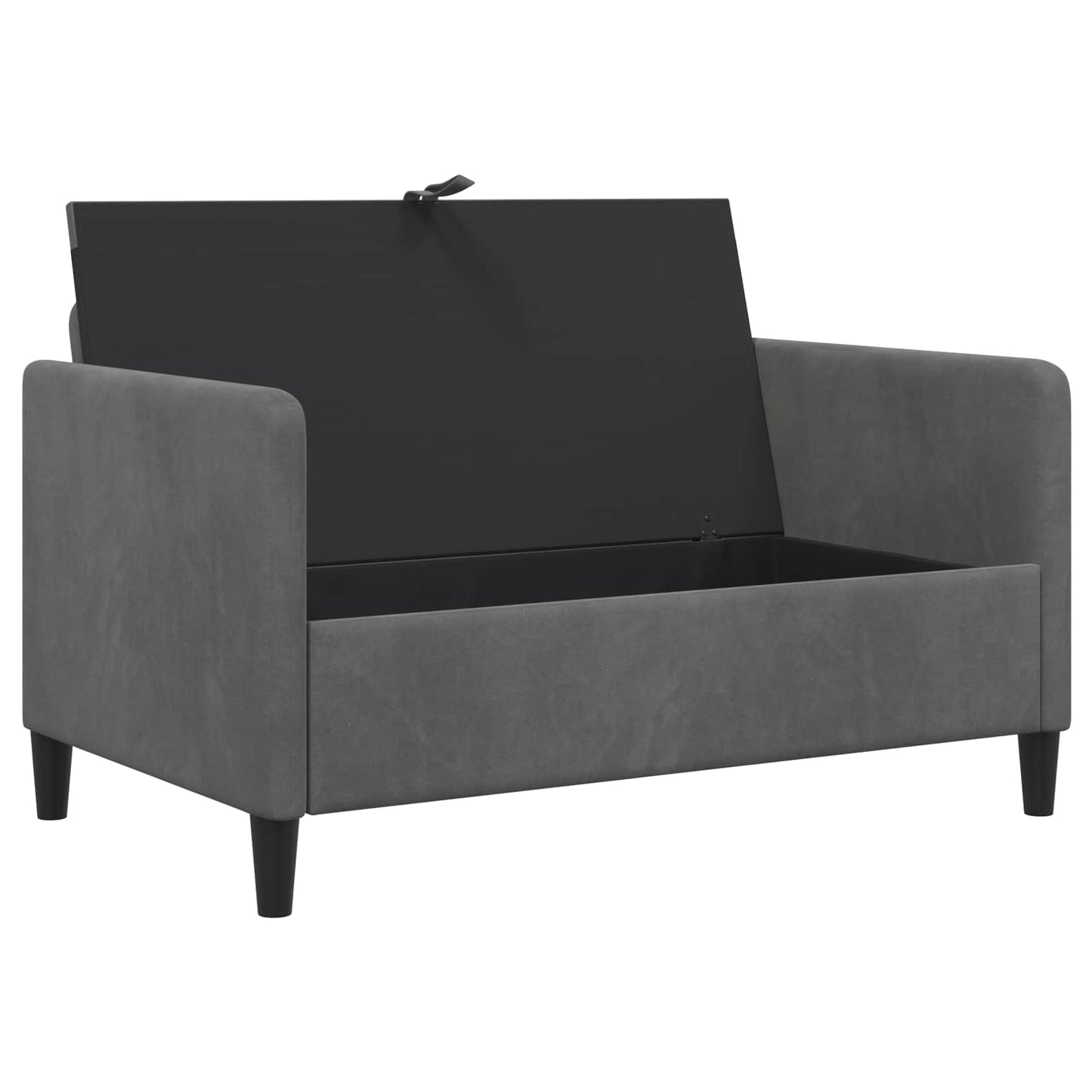 Bank met opslag Donkergrijs 122 x 78 x 87 cm Polyester is nu te koop bij PeponiXL, paradijselijk wonen!