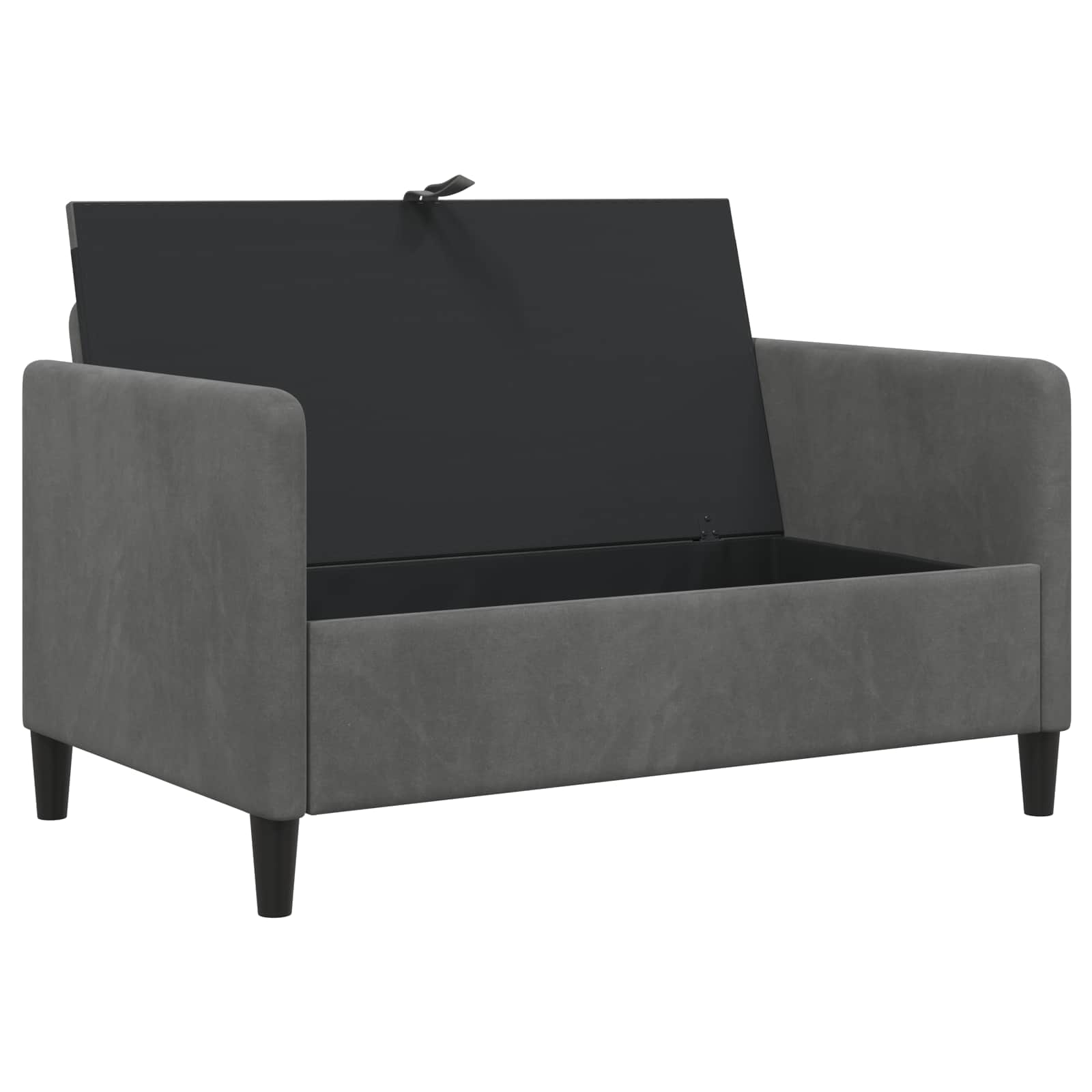 Bank met opslag Donkergrijs 122 x 78 x 87 cm Polyester is nu te koop bij PeponiXL, paradijselijk wonen!