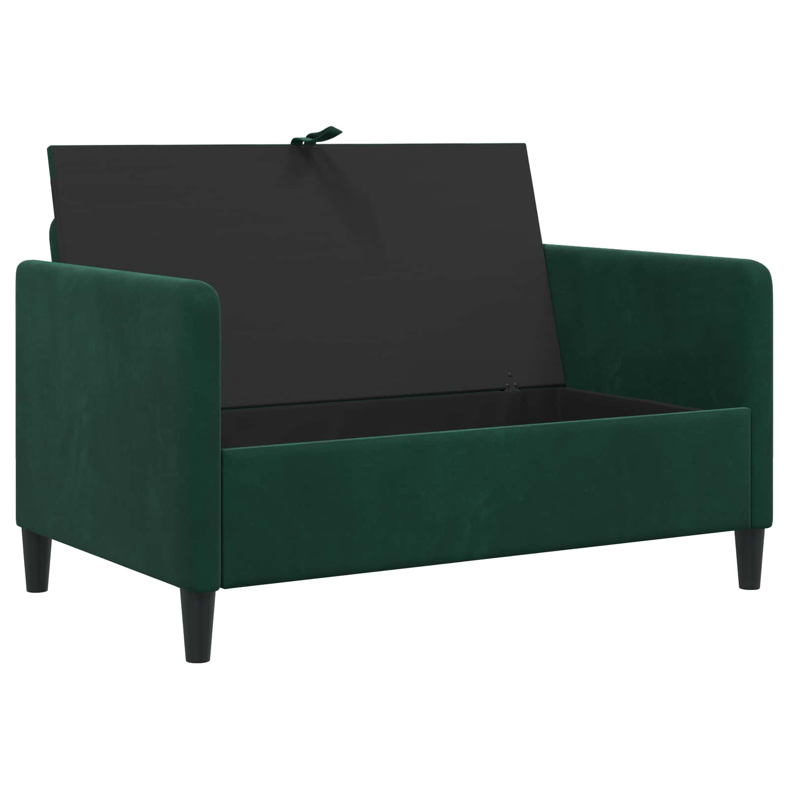Bank met opslag Donkergroen 122 x 78 x 87 cm Polyester is nu te koop bij PeponiXL, paradijselijk wonen!
