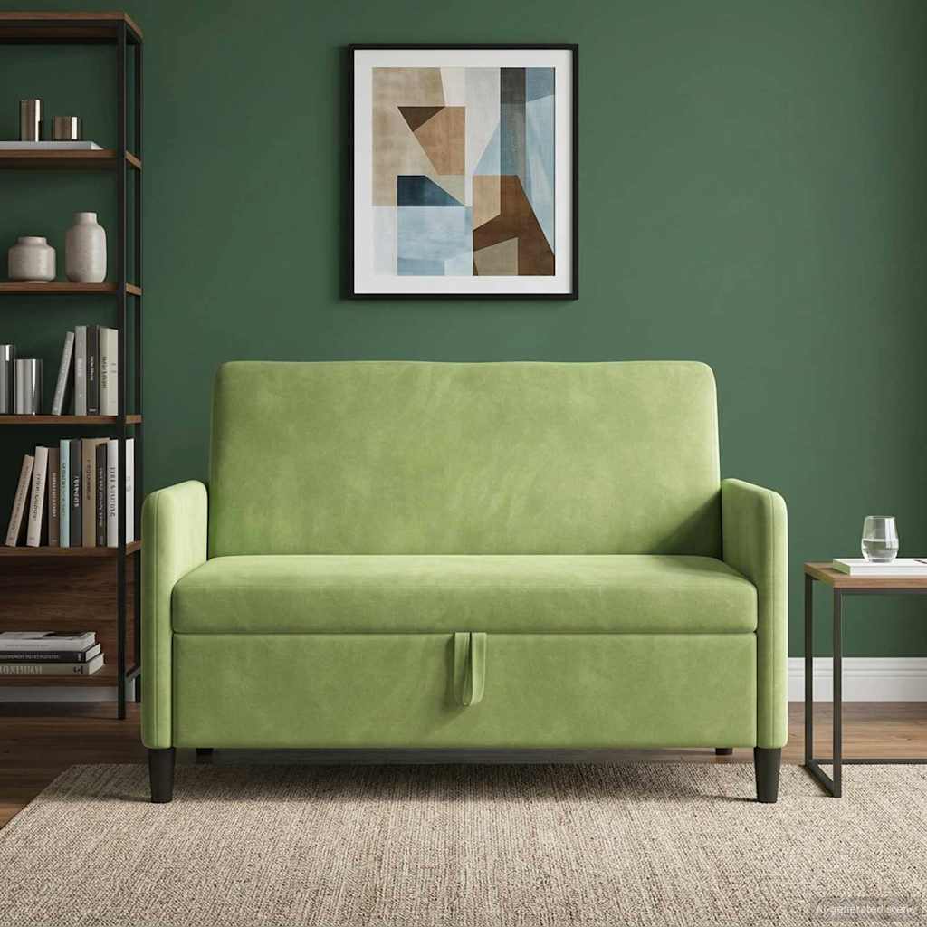 Bank met opslag Lichtgroen 122 x 78 x 87 cm Polyester is nu te koop bij PeponiXL, paradijselijk wonen!