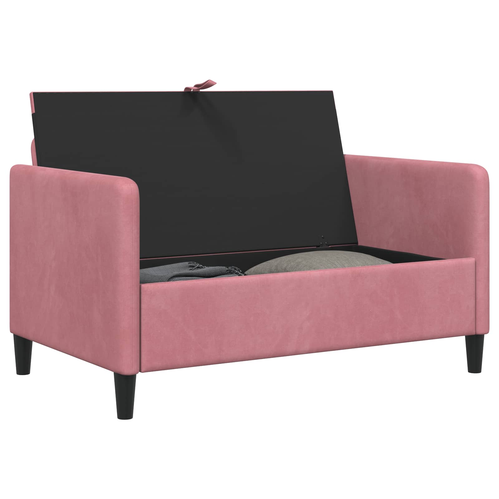 Bank met opslag Roze 122 x 78 x 87 cm Polyester is nu te koop bij PeponiXL, paradijselijk wonen!