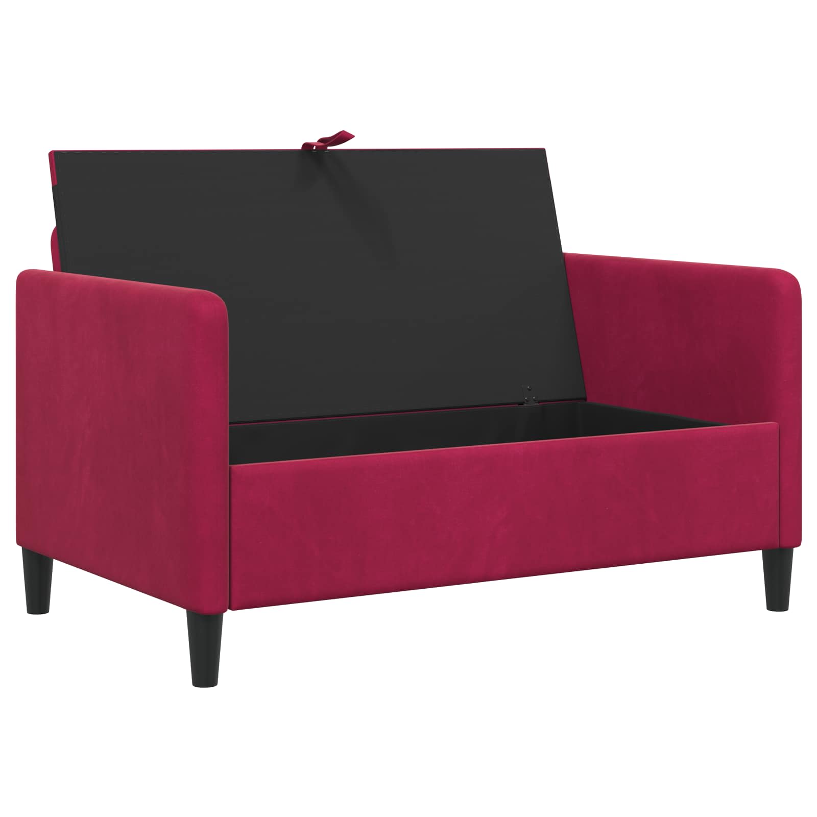 Bank met opslag Wijnrood 122 x 78 x 87 cm Polyester is nu te koop bij PeponiXL, paradijselijk wonen!