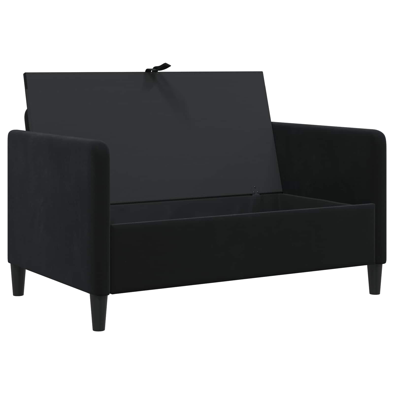 Bank met opslag Zwart 122 x 78 x 87 cm Polyester is nu te koop bij PeponiXL, paradijselijk wonen!