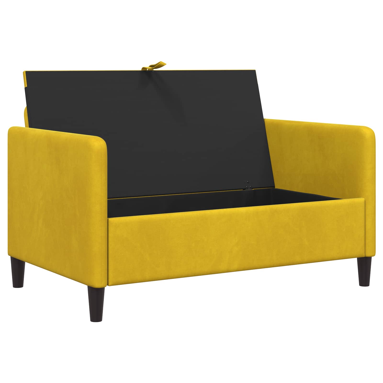 Bank met opslag Geel 122 x 78 x 87 cm Polyester is nu te koop bij PeponiXL, paradijselijk wonen!