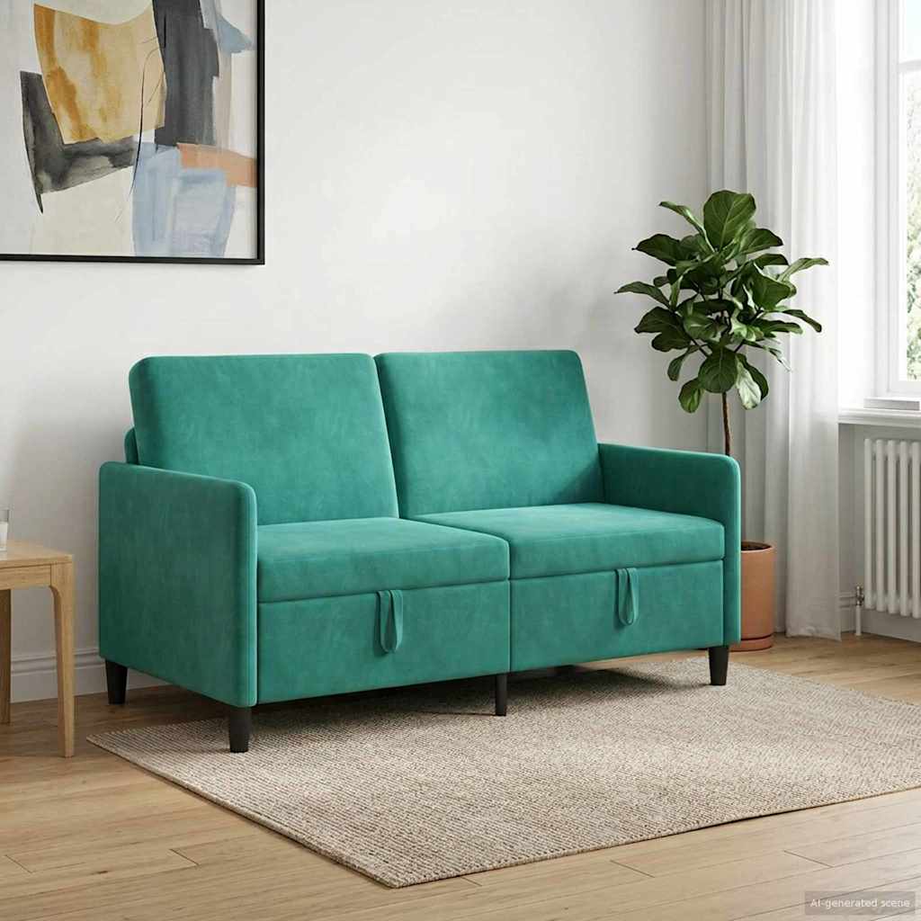 Bank met opslag Turquoise 152 x 78 x 87 cm Polyester is nu te koop bij PeponiXL, paradijselijk wonen!