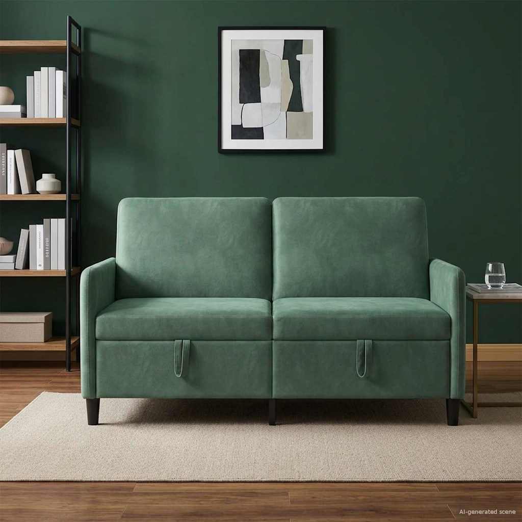 Bank met opslag Zeegroen 152 x 78 x 87 cm Polyester is nu te koop bij PeponiXL, paradijselijk wonen!