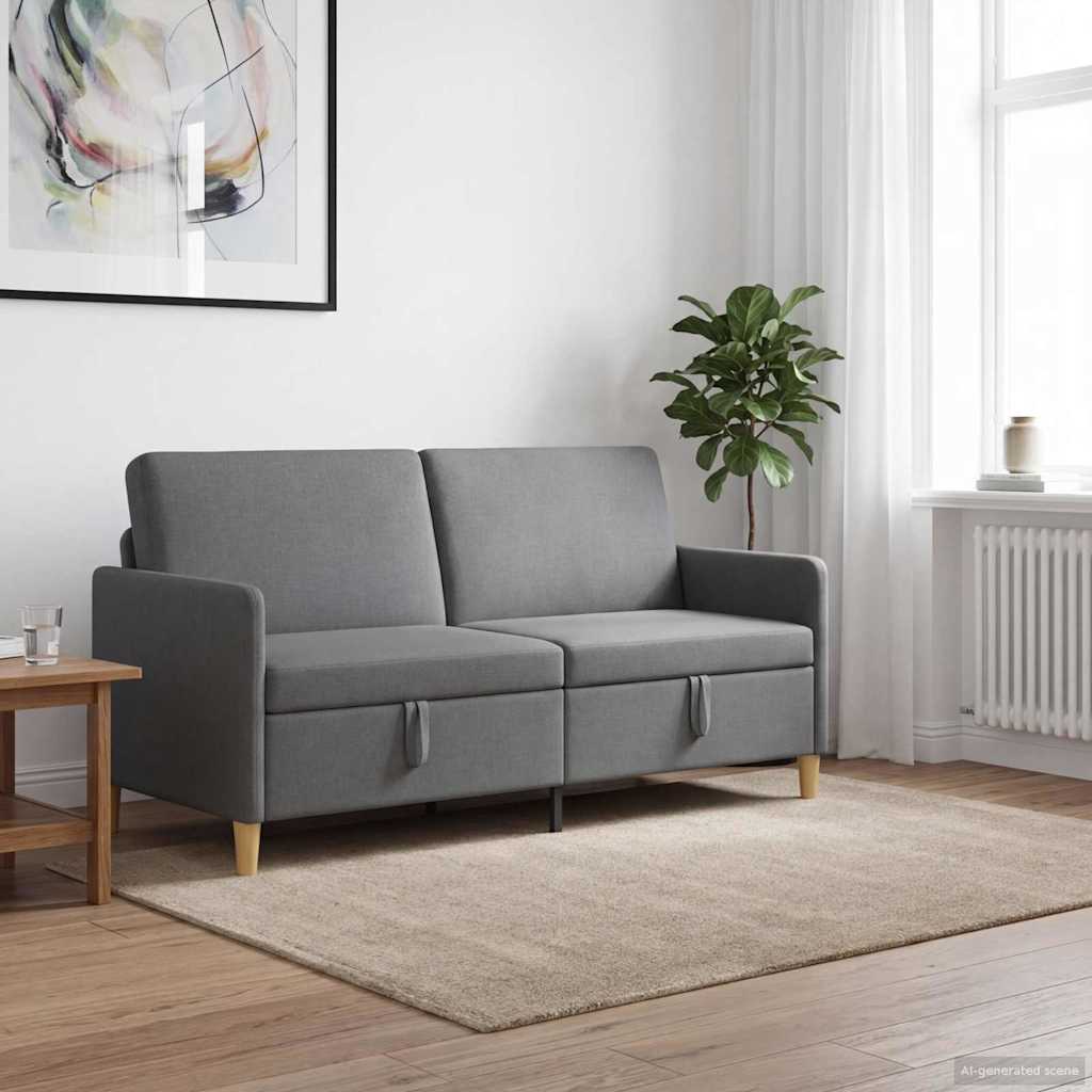 Bank met opslag Donkergrijs 172 x 78 x 87 cm Polyester is nu te koop bij PeponiXL, paradijselijk wonen!