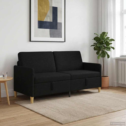 Bank met opslag Zwart 172 x 78 x 87 cm Polyester is nu te koop bij PeponiXL, paradijselijk wonen!