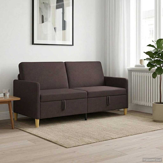 Bank met opslag Donkerbruin 172 x 78 x 87 cm Polyester is nu te koop bij PeponiXL, paradijselijk wonen!