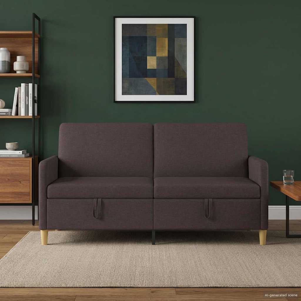 Bank met opslag Donkerbruin 172 x 78 x 87 cm Polyester is nu te koop bij PeponiXL, paradijselijk wonen!