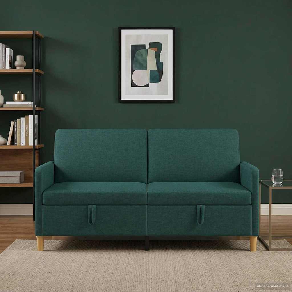 Bank met opslag Donkergroen 172 x 78 x 87 cm Polyester is nu te koop bij PeponiXL, paradijselijk wonen!
