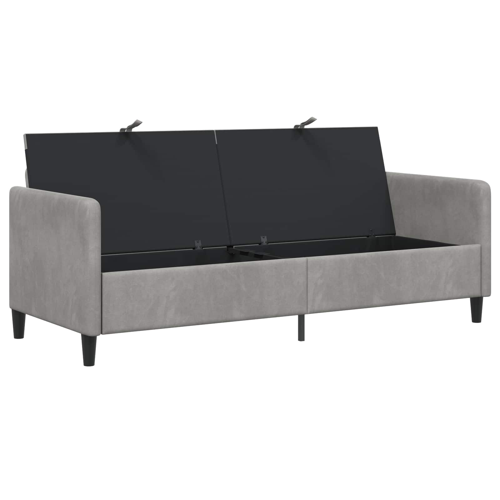 Bank met opslag Lichtgrijs 192 x 78 x 87 cm Polyester is nu te koop bij PeponiXL, paradijselijk wonen!