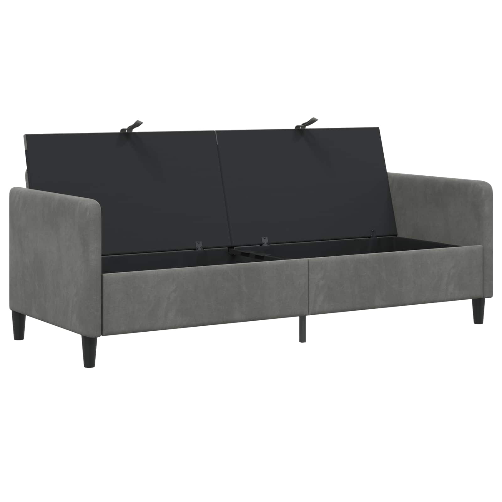 Bank met opslag Donkergrijs 192 x 78 x 87 cm Polyester is nu te koop bij PeponiXL, paradijselijk wonen!