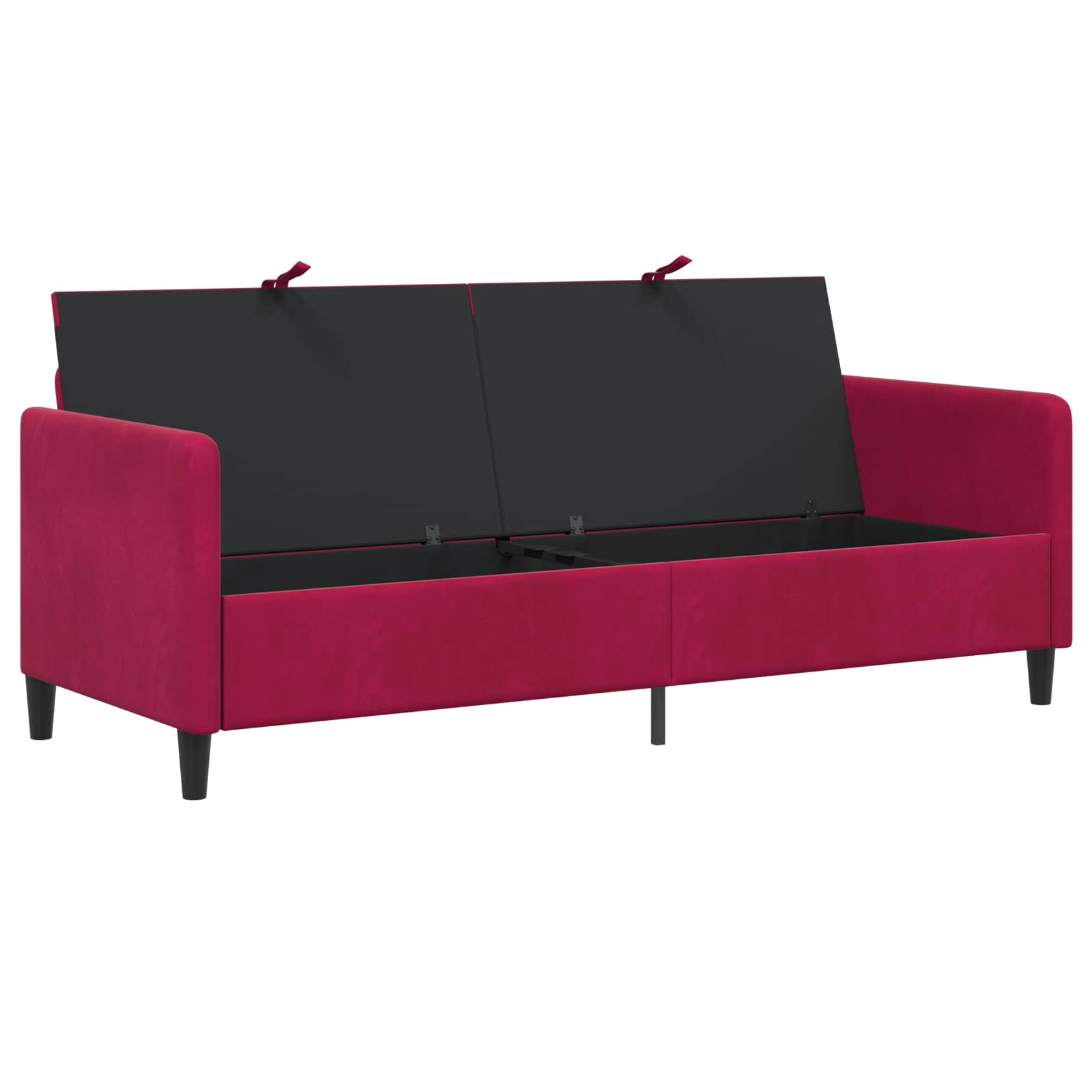 Bank met opslag Wijnrood 192 x 78 x 87 cm Polyester is nu te koop bij PeponiXL, paradijselijk wonen!