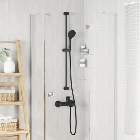 Doucheset Zwart 150 cm Roestvrij staal is nu te koop bij PeponiXL, paradijselijk wonen!
