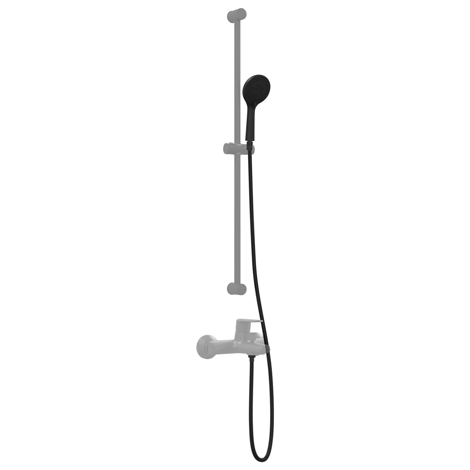 Doucheset Zwart 150 cm Roestvrij staal is nu te koop bij PeponiXL, paradijselijk wonen!