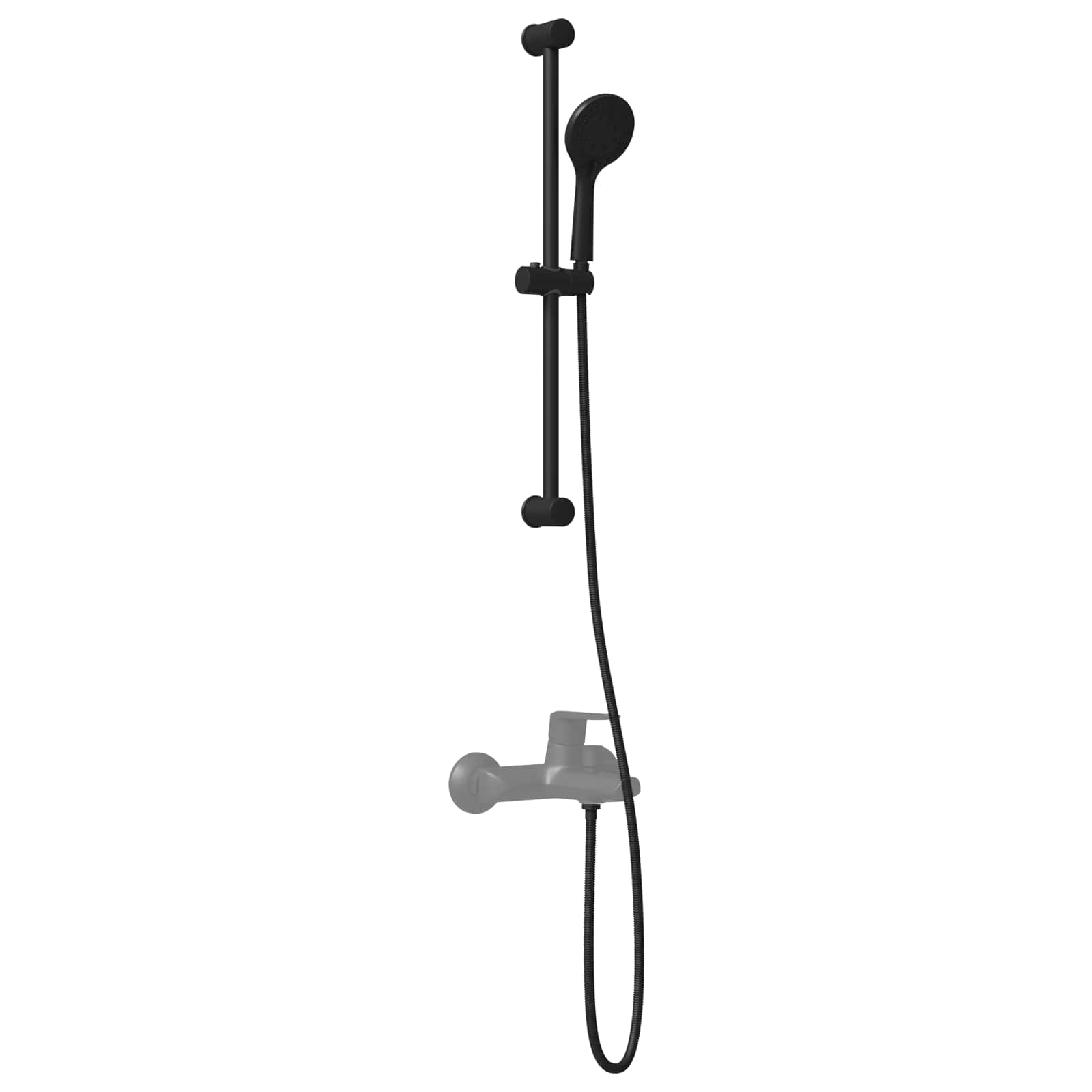 Douchesysteem set Zwart 71 cm Roestvrij staal is nu te koop bij PeponiXL, paradijselijk wonen!