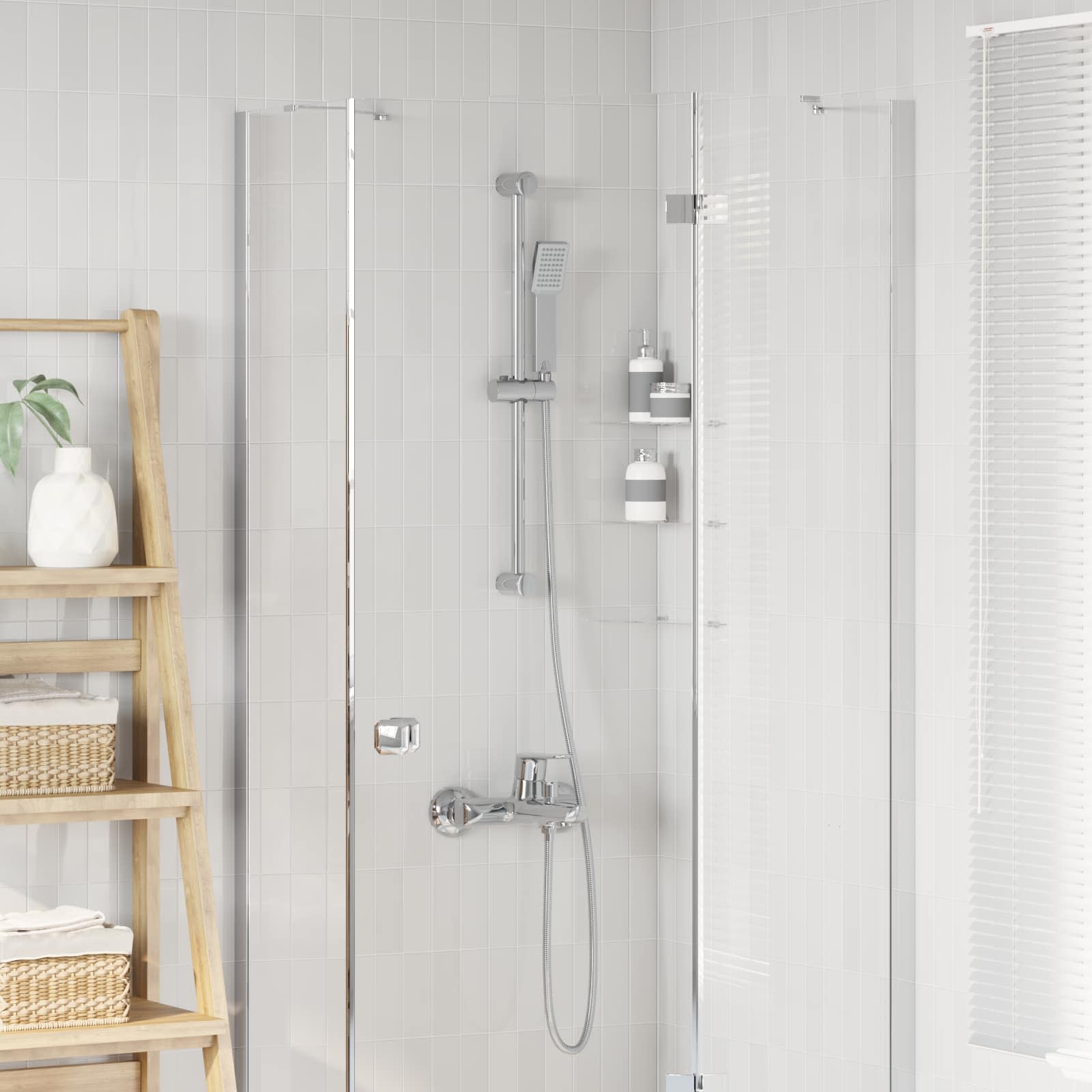 Douchesysteem set Chroom 70 cm Roestvrij staal is nu te koop bij PeponiXL, paradijselijk wonen!