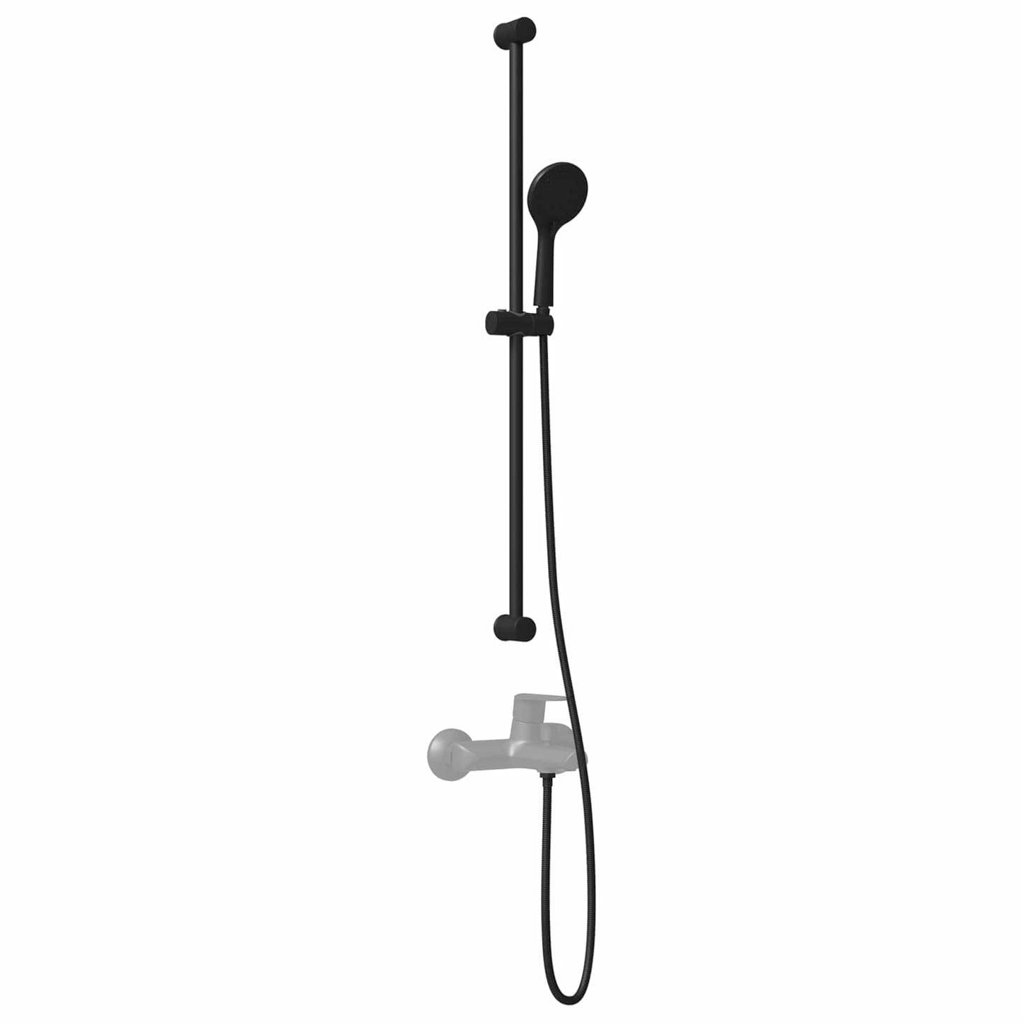 Douchesysteem set Zwart 101 cm Roestvrij staal is nu te koop bij PeponiXL, paradijselijk wonen!