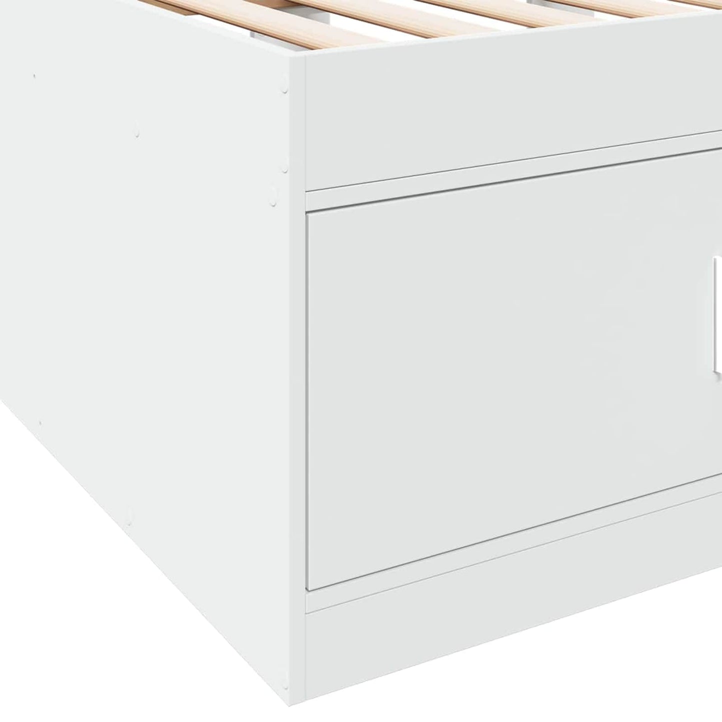 Bedframe met opslag met lade Wit 80 x 200 cm Bewerkt hout