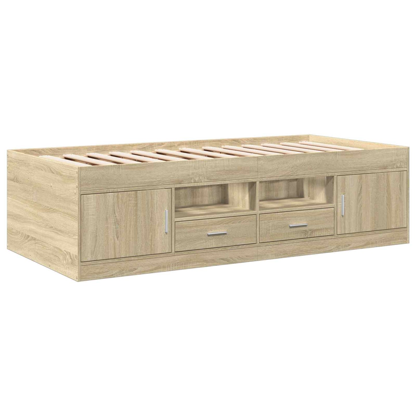 Bedframe met opslag Sonoma Eiken 80 x 200 cm Bewerkt hout