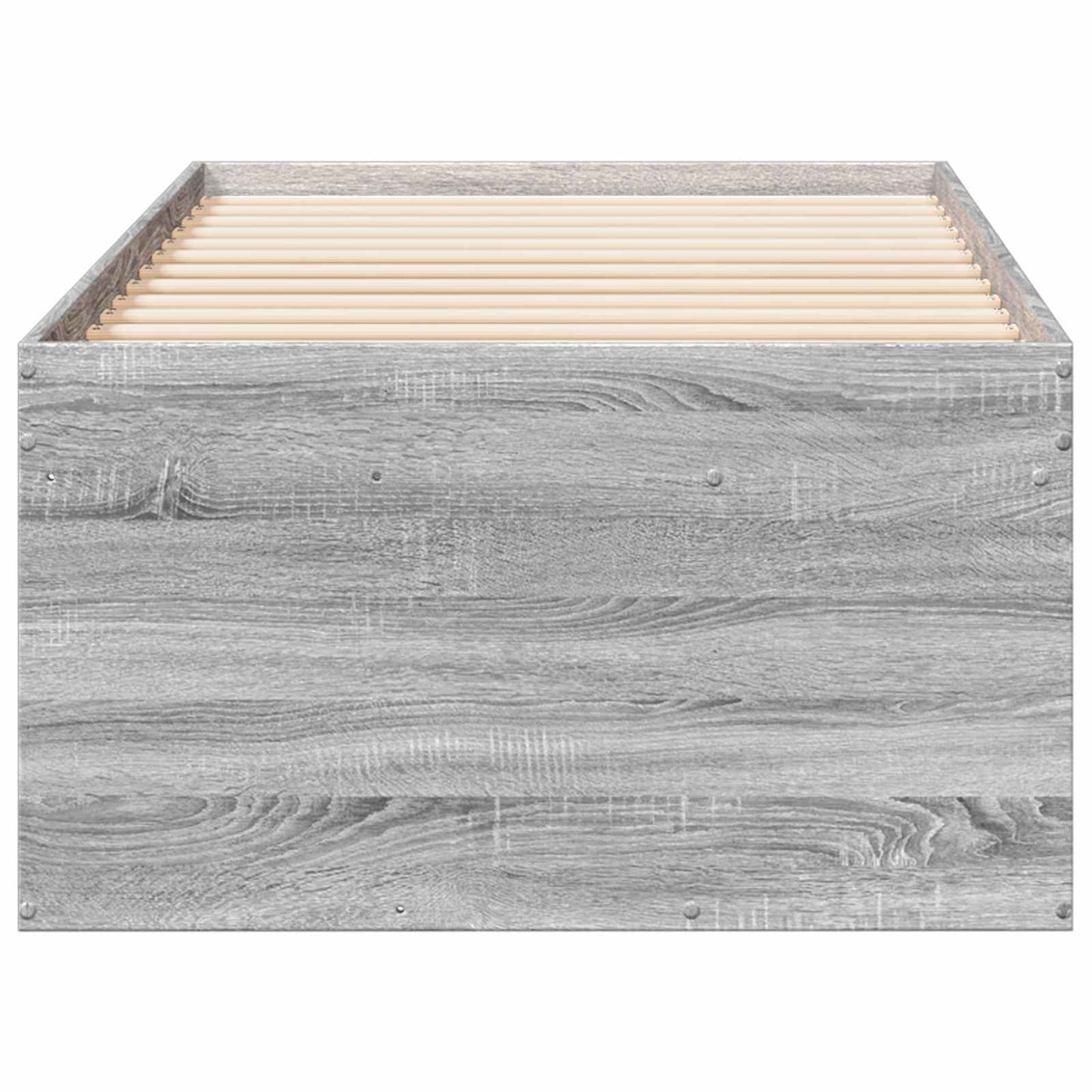 Bedframe met opslag Grijs Sonoma 80 x 200 cm Bewerkt hout