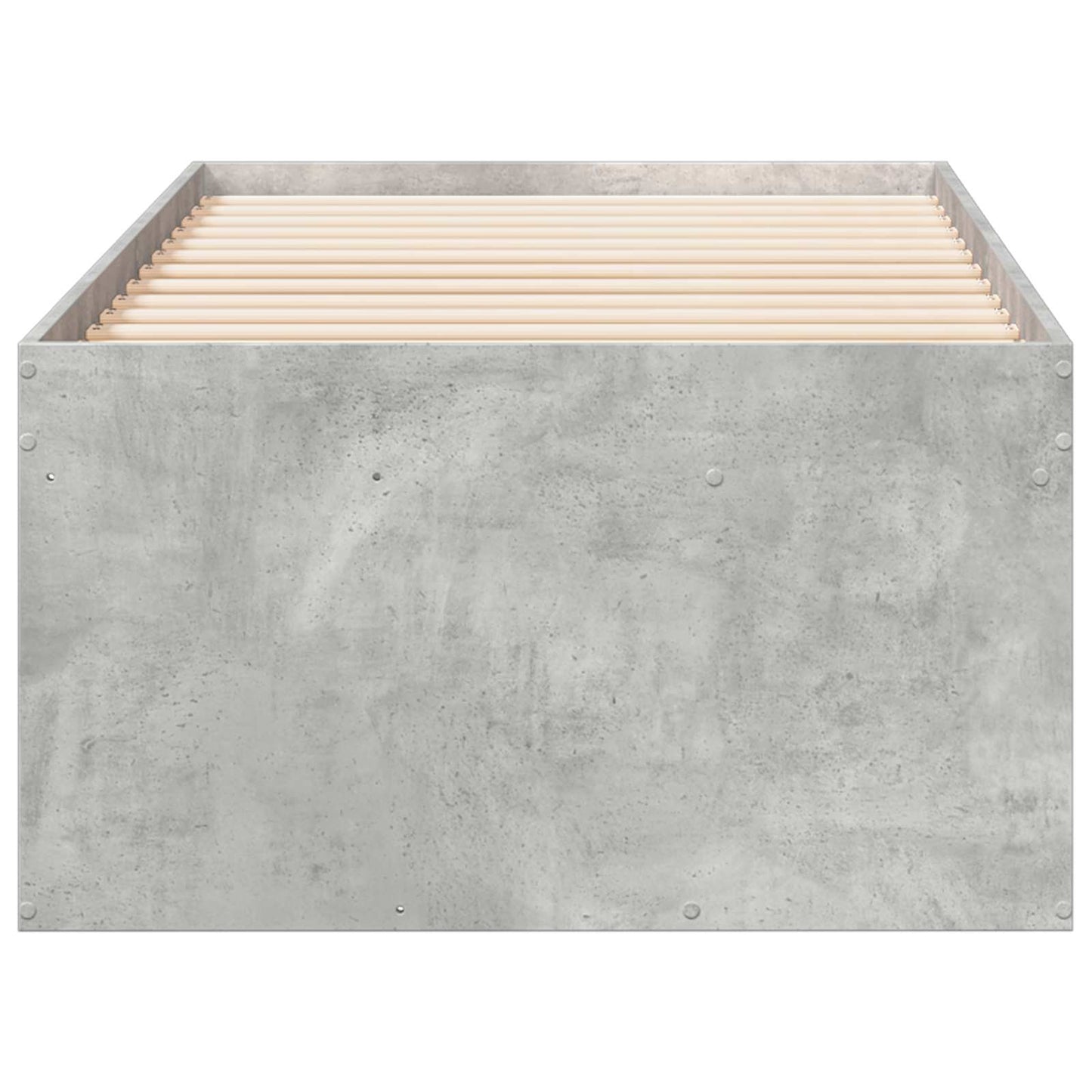 Bedframe met opslag Betongrijs 80 x 200 cm Bewerkt hout