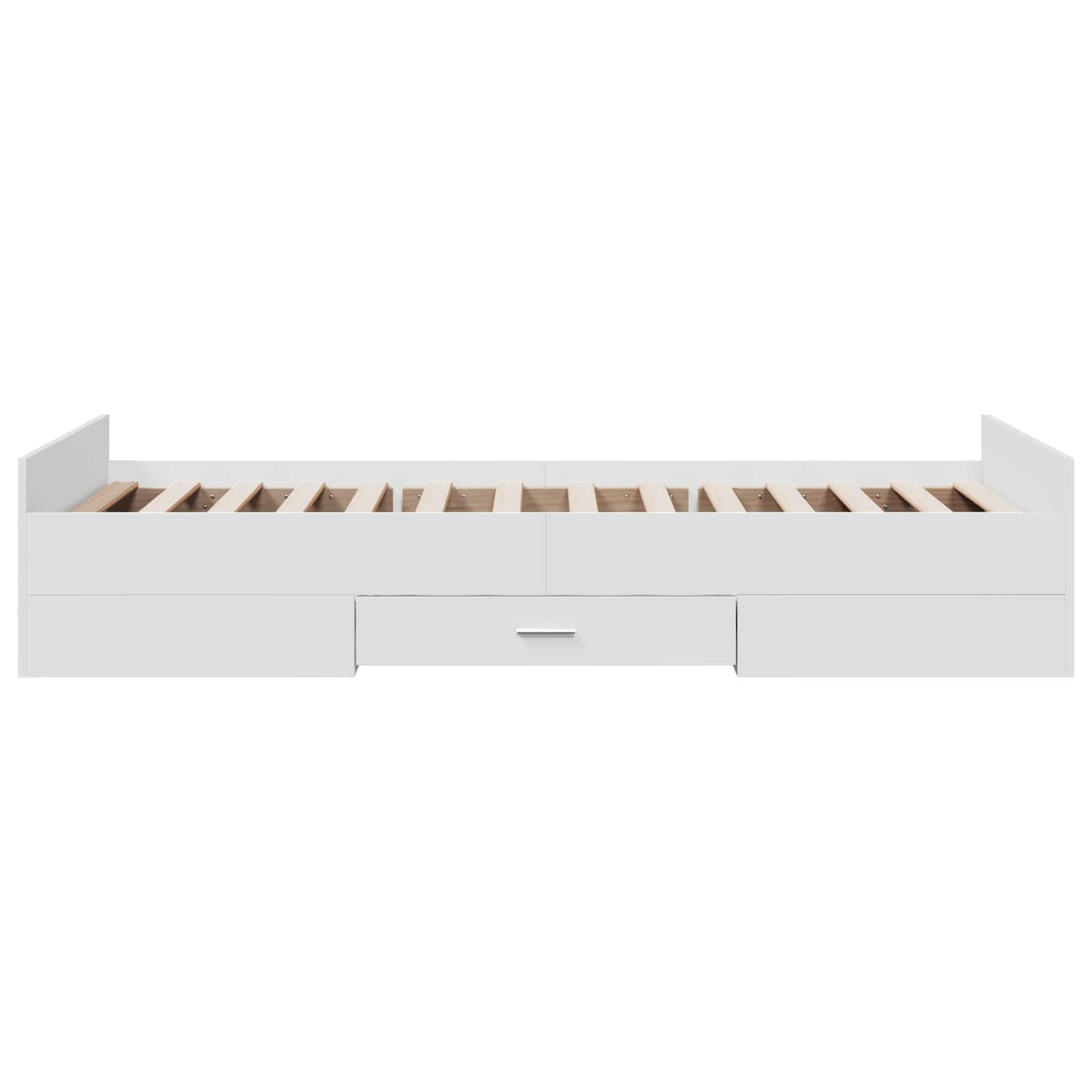 Bedframe met opslag met lade Wit 80 x 200 cm Bewerkt hout
