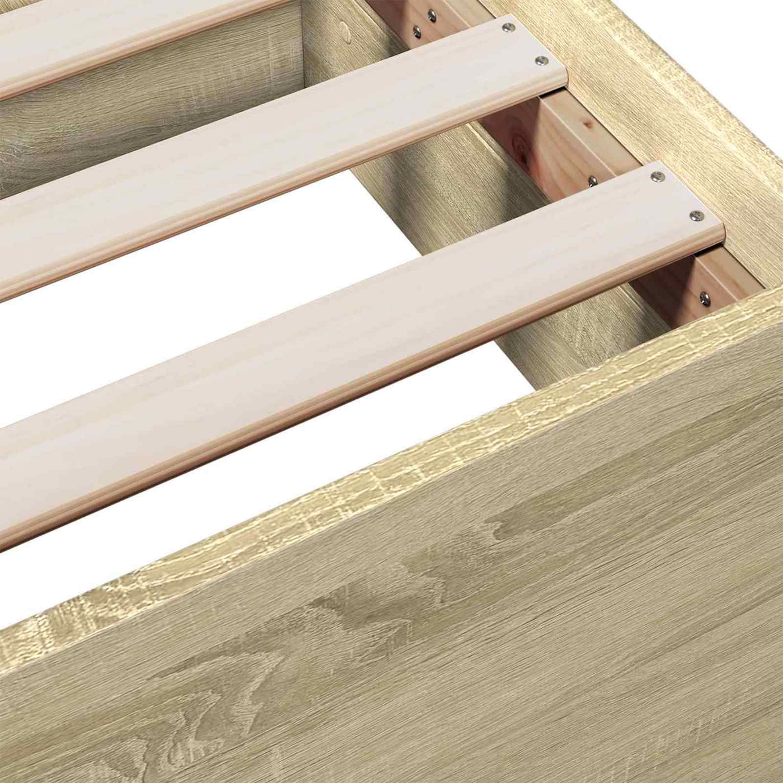 Bedframe met opslag Sonoma Eiken 80 x 200 cm Bewerkt hout is nu te koop bij PeponiXL, paradijselijk wonen!