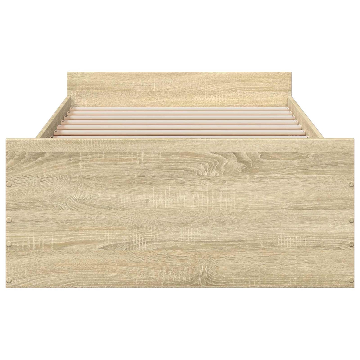 Bedframe met opslag Sonoma Eiken 80 x 200 cm Bewerkt hout is nu te koop bij PeponiXL, paradijselijk wonen!