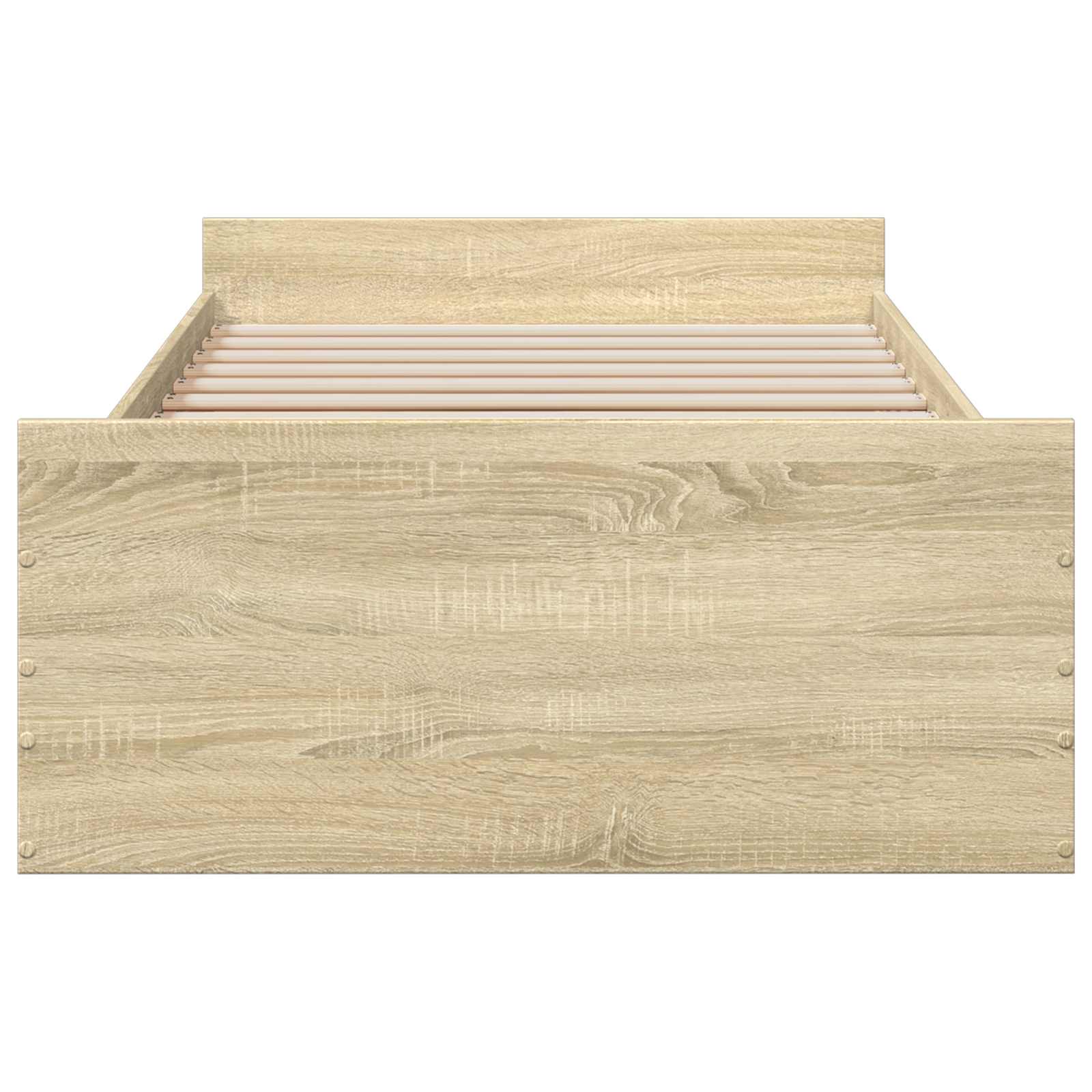 Bedframe met opslag Sonoma Eiken 80 x 200 cm Bewerkt hout is nu te koop bij PeponiXL, paradijselijk wonen!