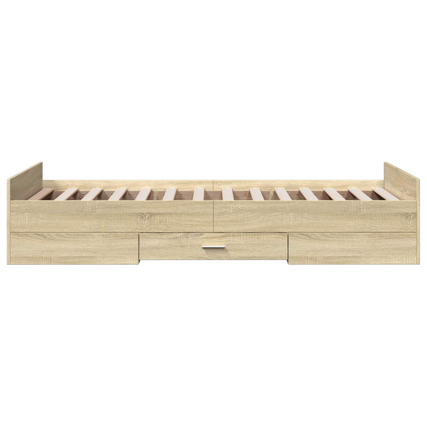 Bedframe met opslag Sonoma Eiken 80 x 200 cm Bewerkt hout is nu te koop bij PeponiXL, paradijselijk wonen!