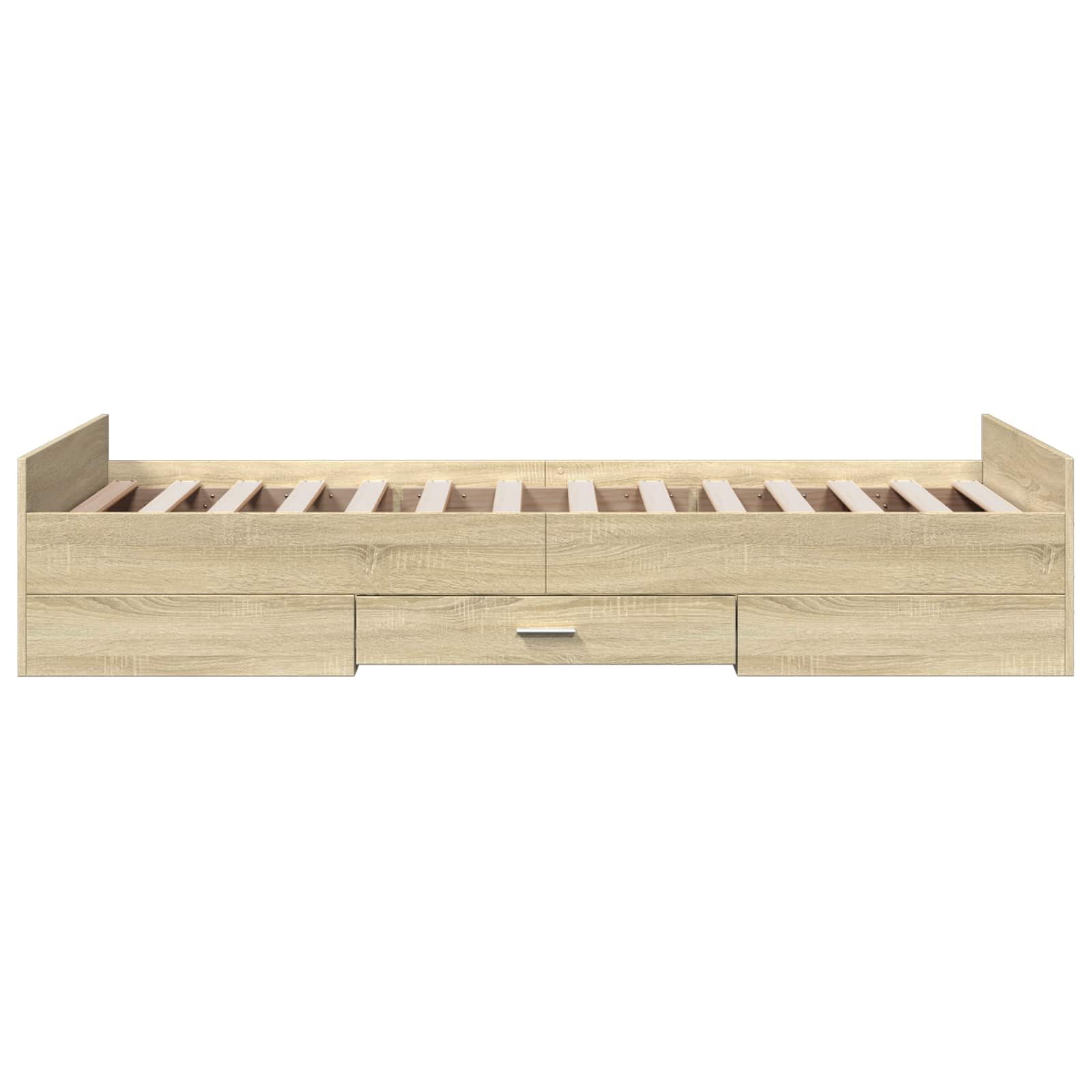 Bedframe met opslag Sonoma Eiken 80 x 200 cm Bewerkt hout is nu te koop bij PeponiXL, paradijselijk wonen!
