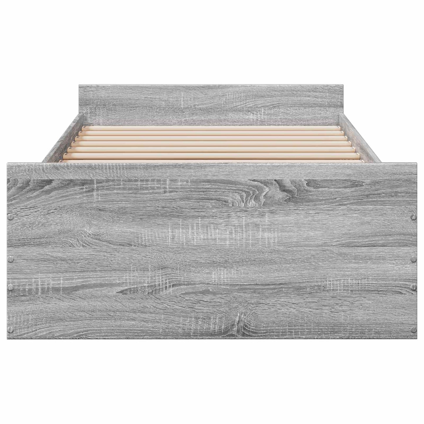 Bedframe met opslag Grijs Sonoma 80 x 200 cm Bewerkt hout