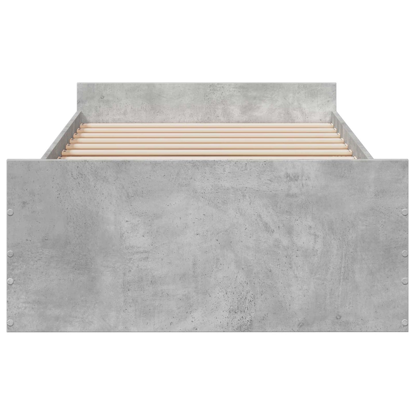 Bedframe met opslag Betongrijs 80 x 200 cm Bewerkt hout