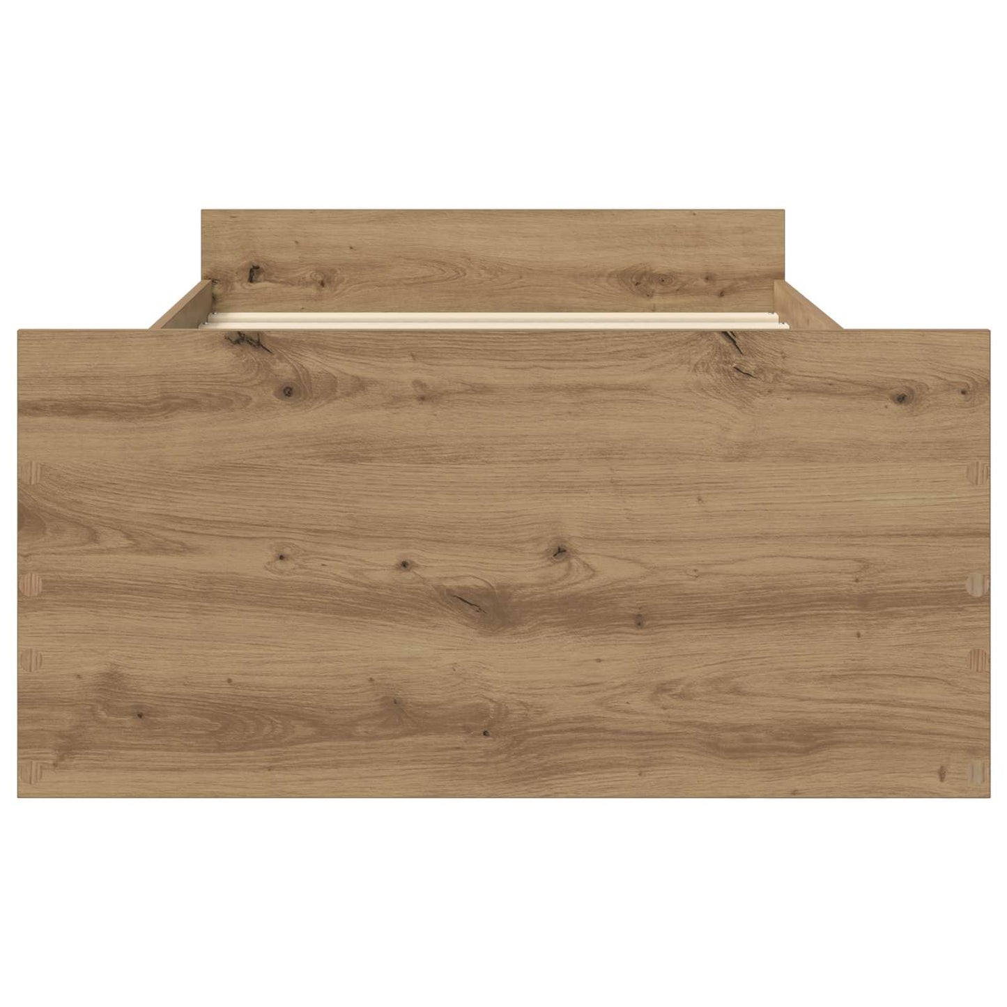 Bedframe met opslag Artisanaal eiken 80 x 200 cm Bewerkt hout