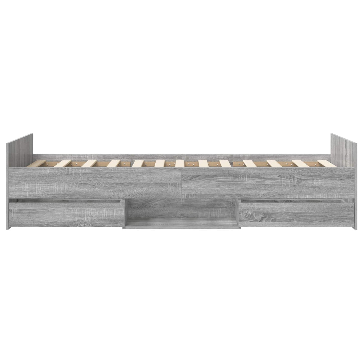 Bedframe met lade met hoofdeinde Grijs Sonoma Bewerkt hout