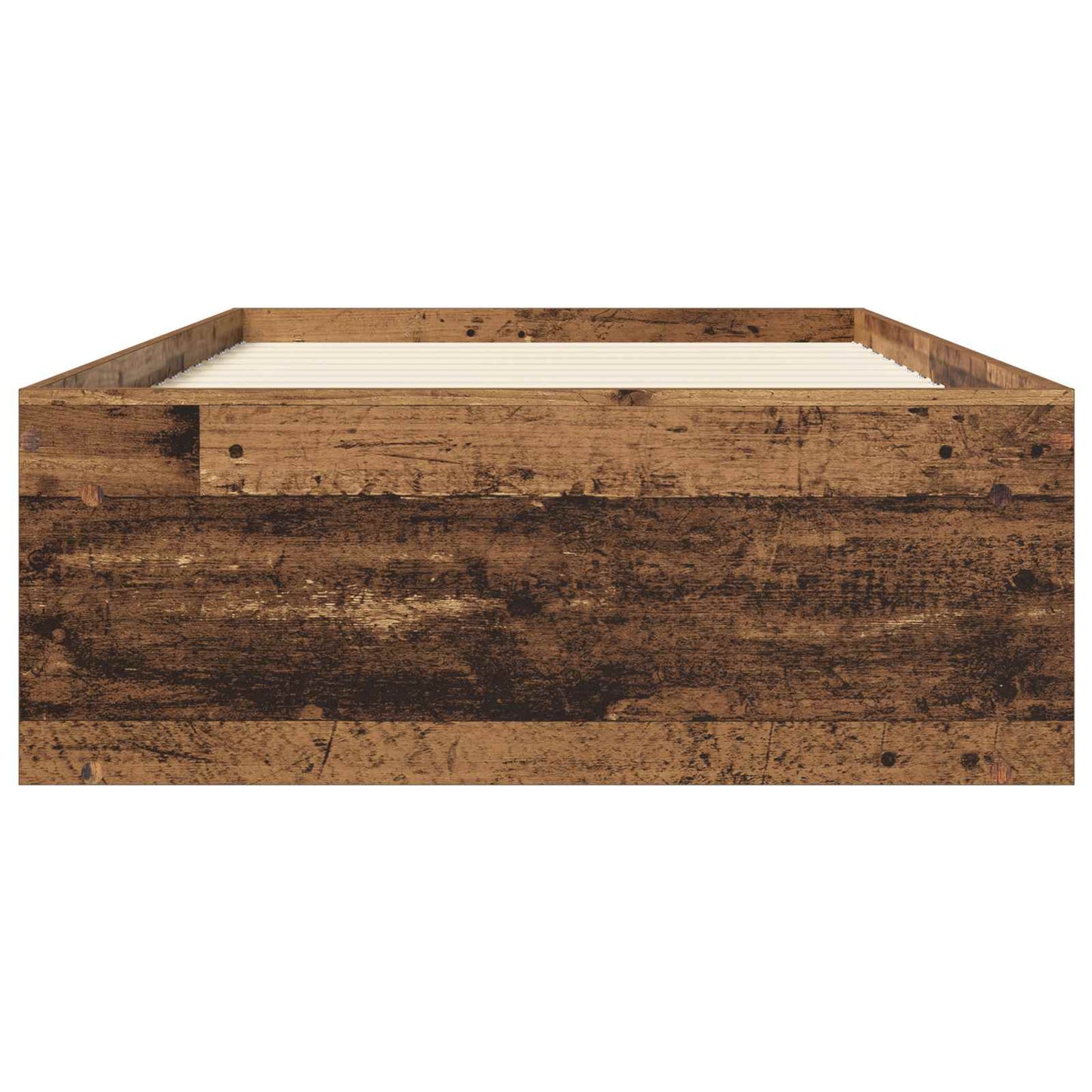 Bedframe met opslag met plank Oud hout 80 x 200 cm Bewerkt hout