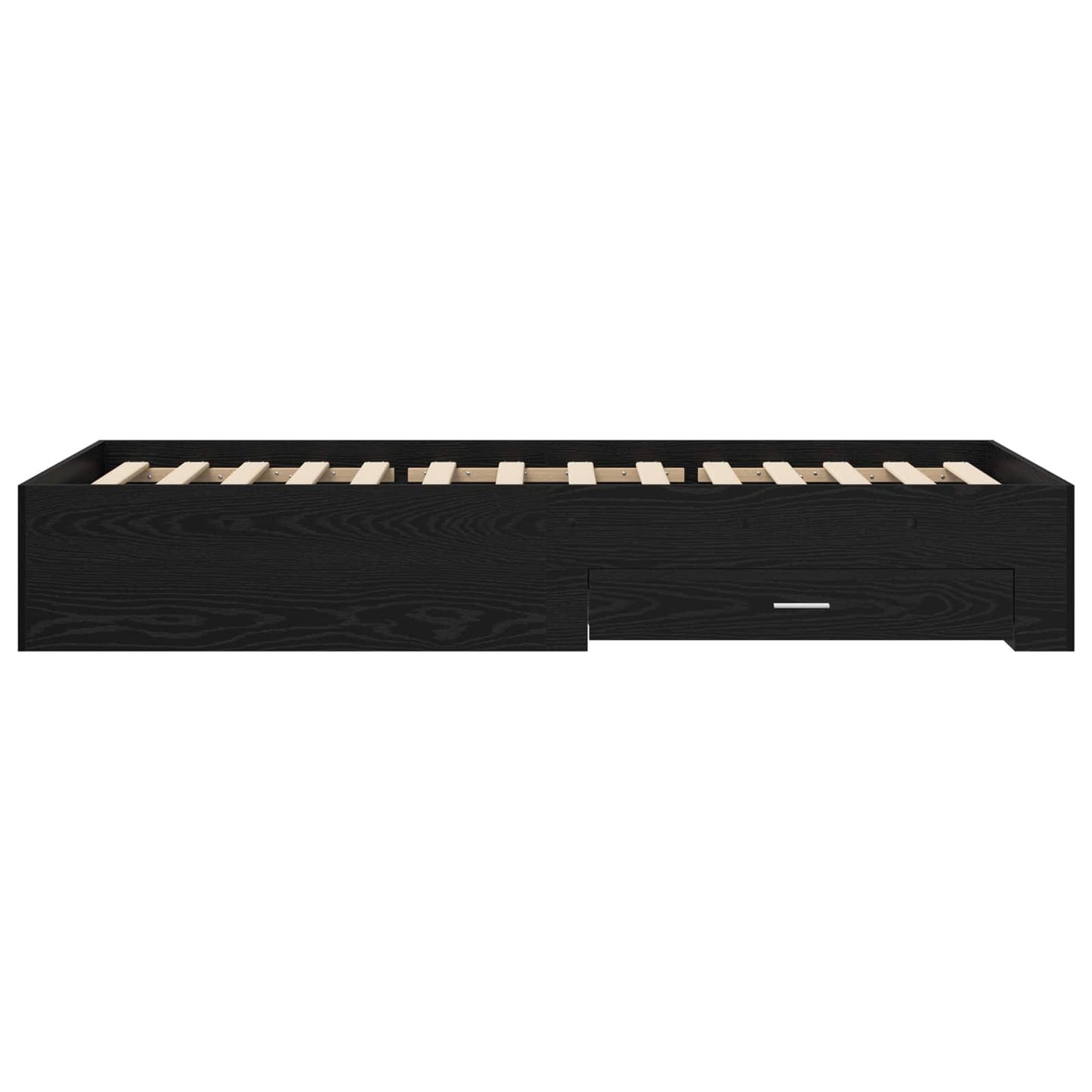 Bedframe met lade met opslag Zwart eiken Bewerkt hout