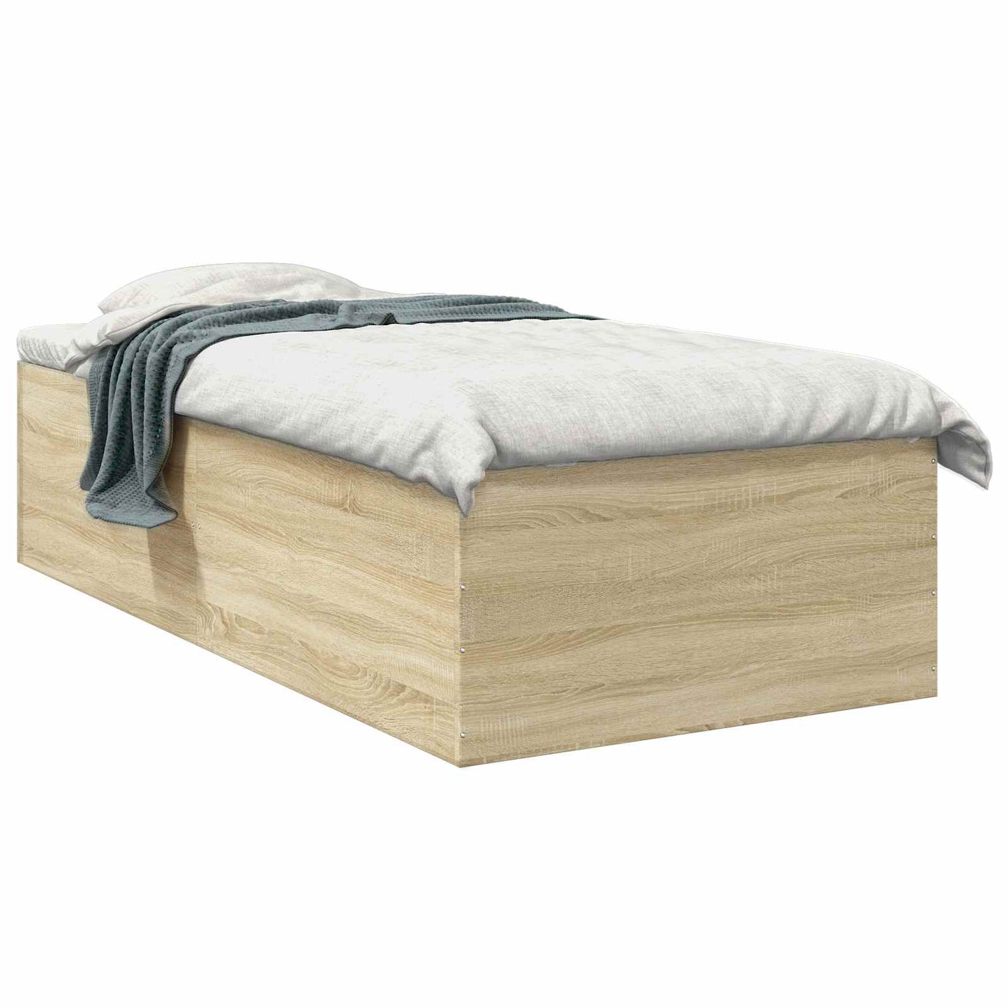 Vloerbedframe Sonoma Eiken 80 x 200 cm Bewerkt hout