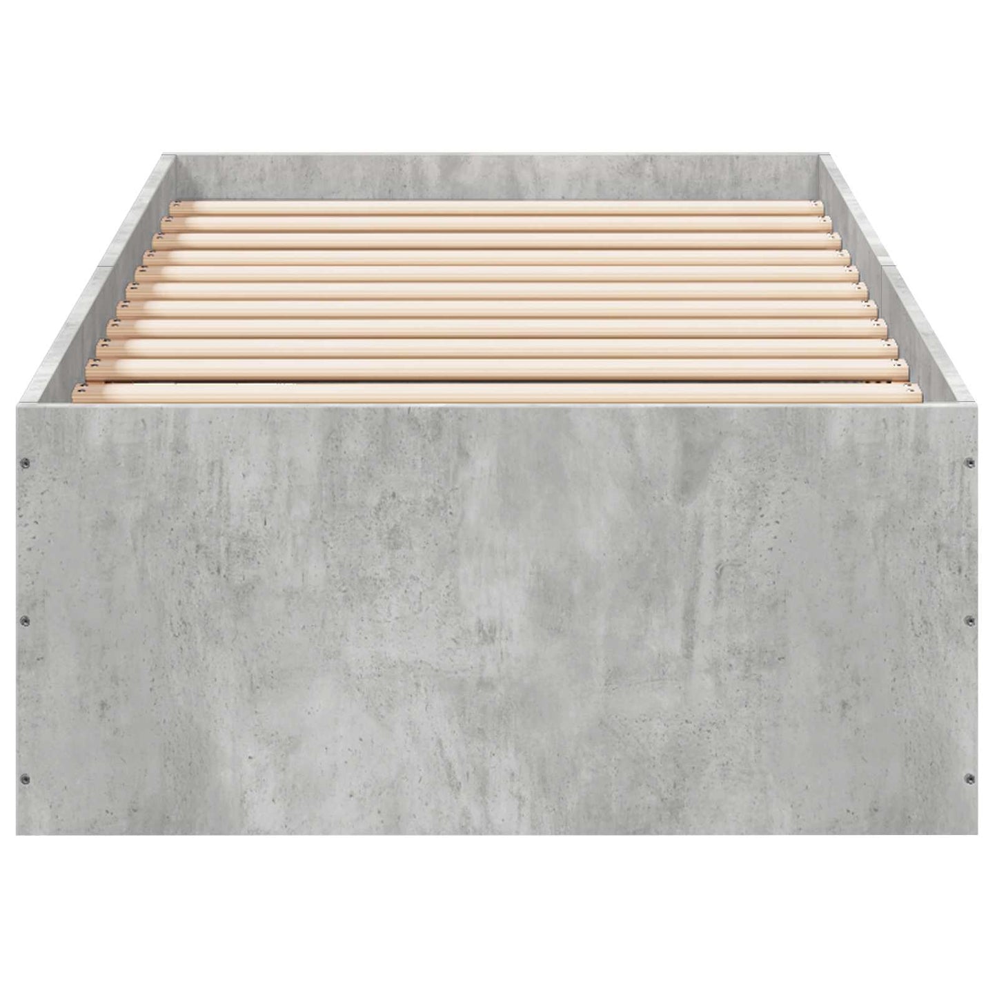 Vloerbedframe Betongrijs 80 x 200 cm Bewerkt hout