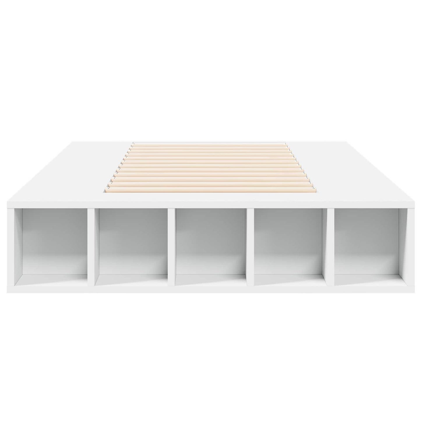 Bedframe met opslag met plank Wit 80 x 200 cm Bewerkt hout