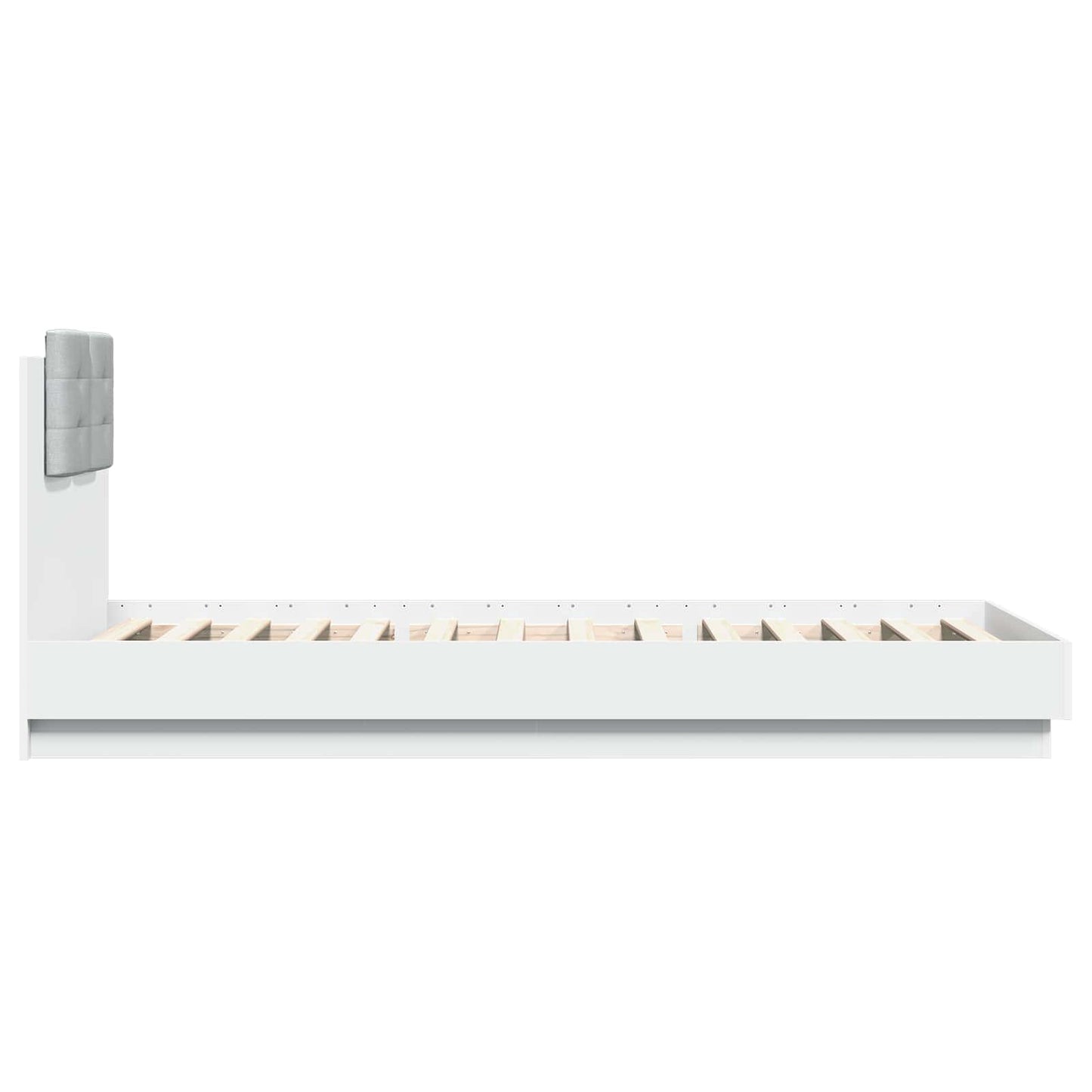 Bedframe met Hoofdeinde Wit 80 x 200 cm Bewerkt hout is nu te koop bij PeponiXL, paradijselijk wonen!